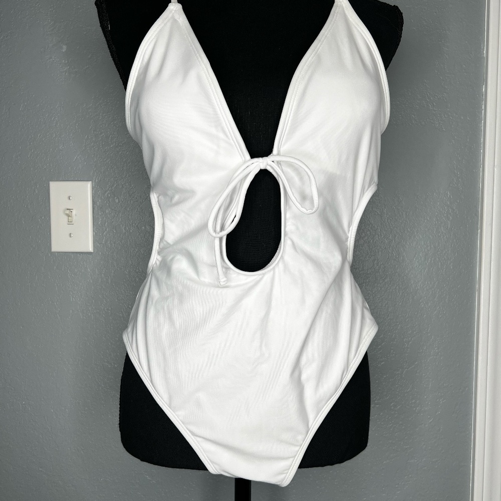 White One Piece Bathing Suit